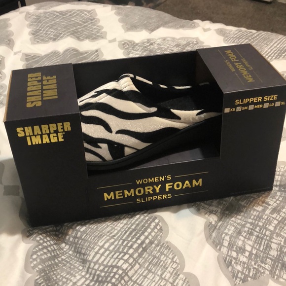 Shoes - Women’s zebra print memory foam slippers